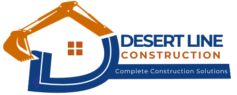 Desert Line Construction company logo featuring modern construction design